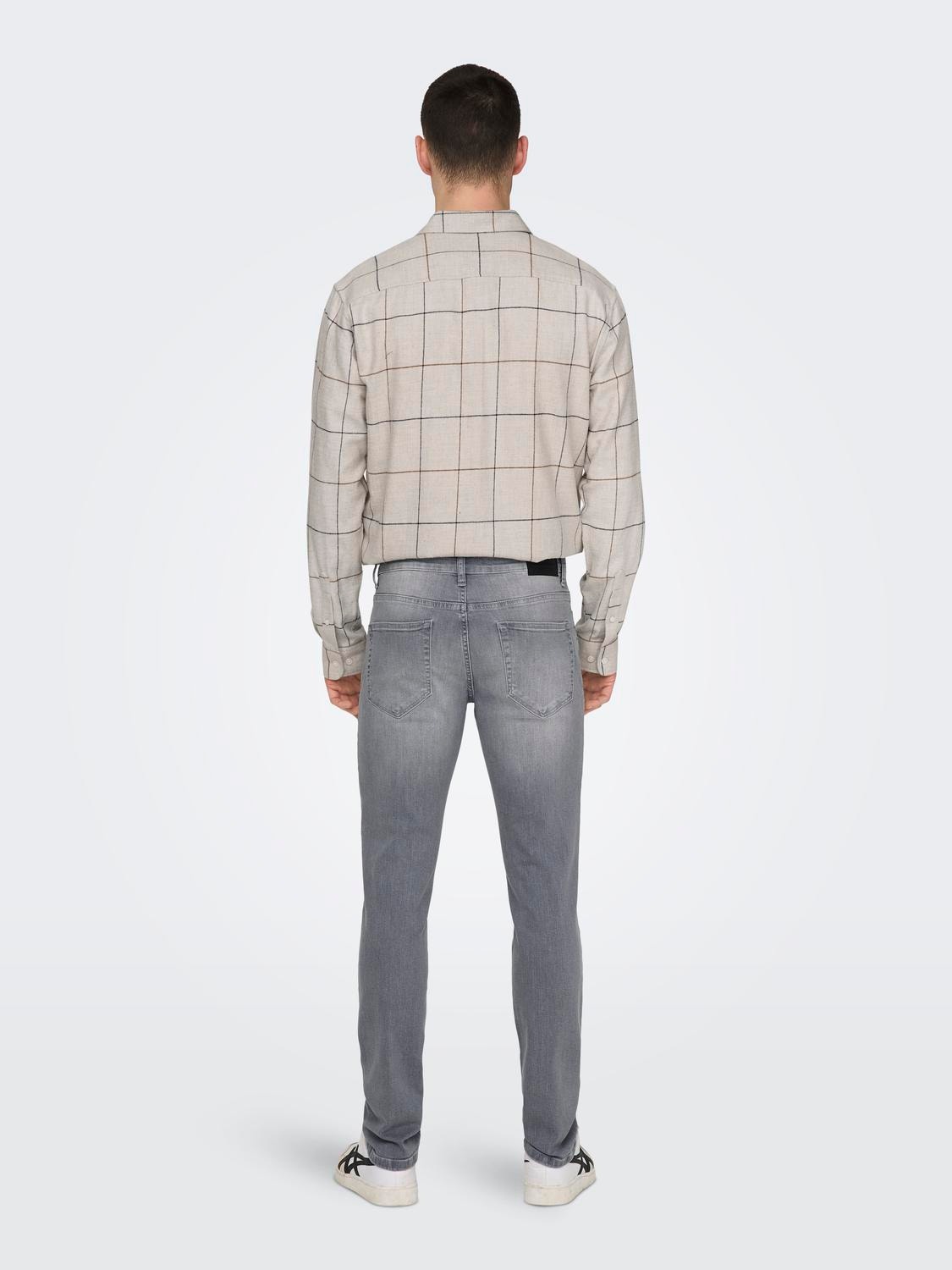 ONLY & SONS Jeans Slim Fit Taille basse -Light Grey Denim - 22028265