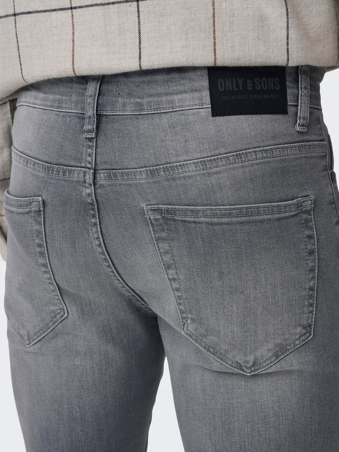 ONLY & SONS Slim Fit Lavt snitt Jeans -Light Grey Denim - 22028265