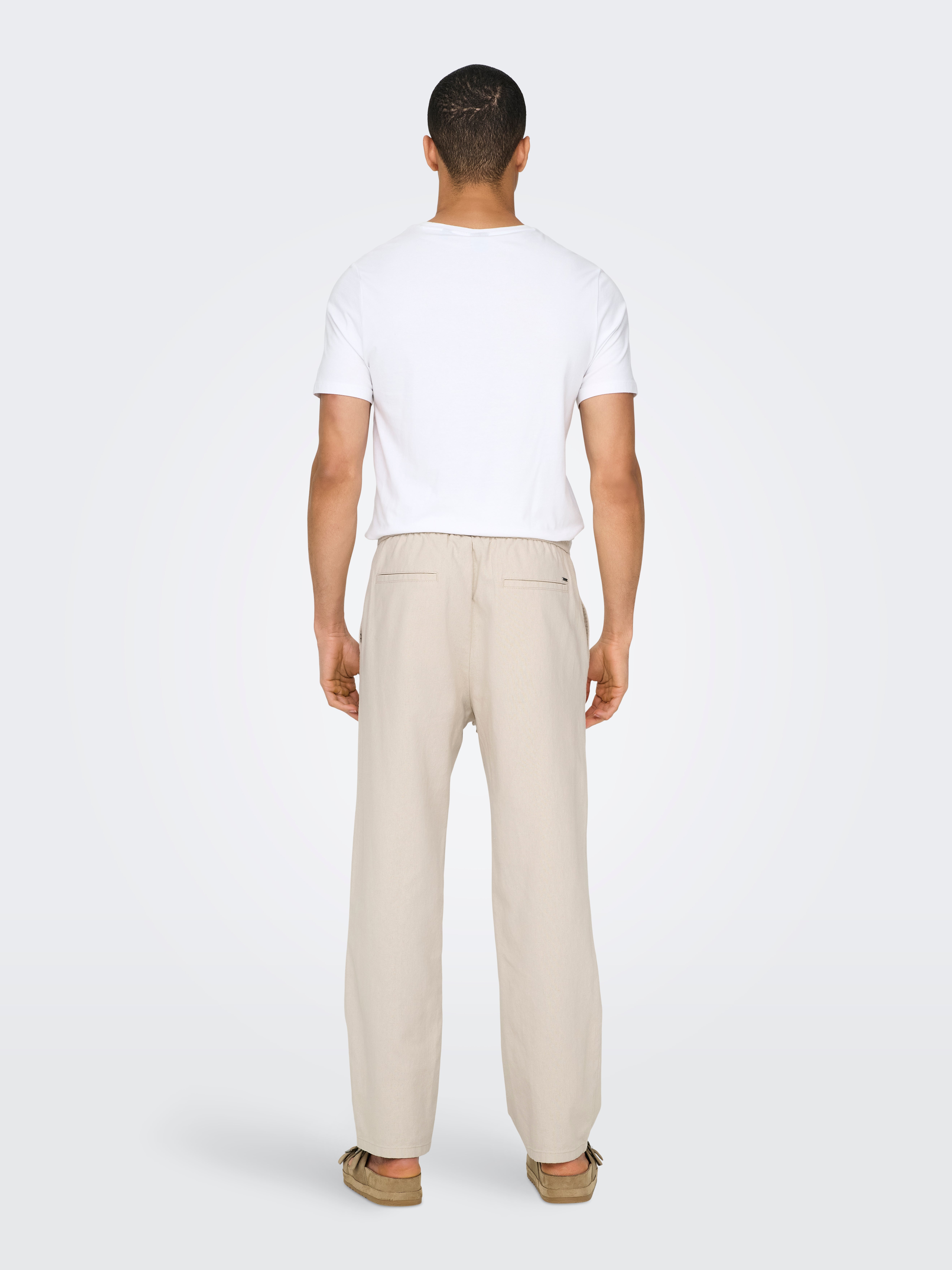 Classic loose fit trousers | Light Grey | ONLY & SONS®