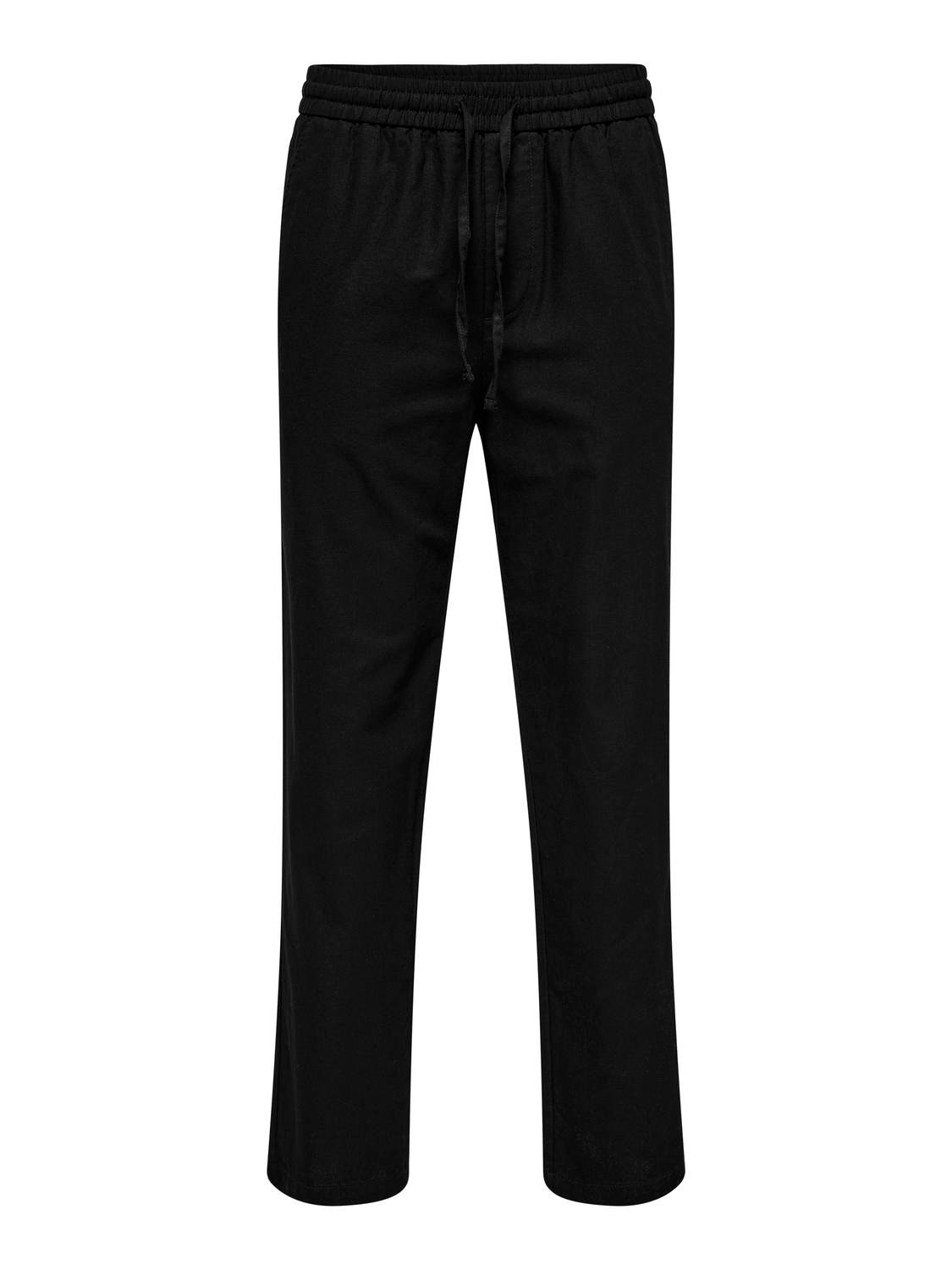 ONLY & SONS Classic loose fit trousers -Black - 22028267