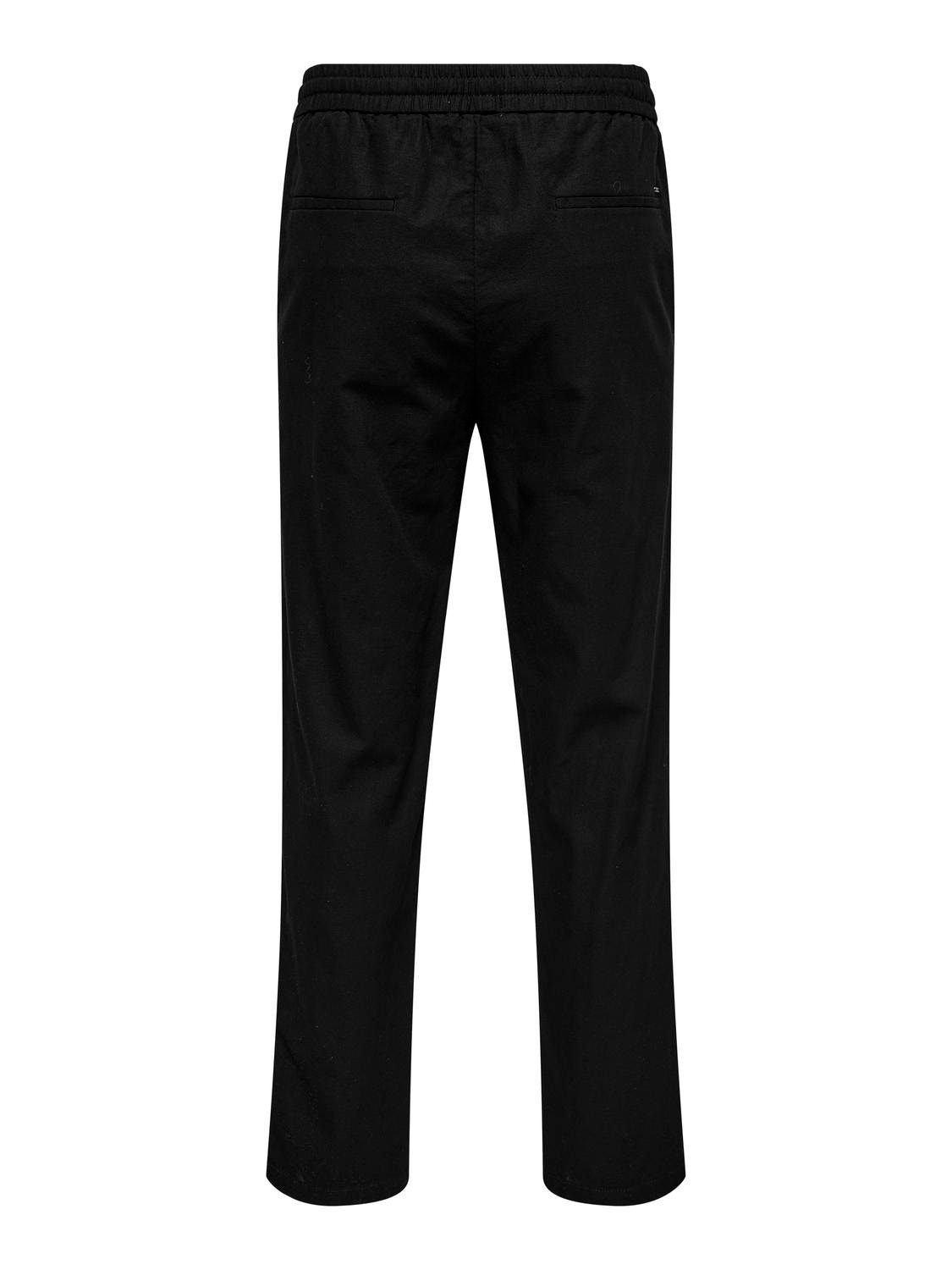 ONLY & SONS Classic loose fit trousers -Black - 22028267