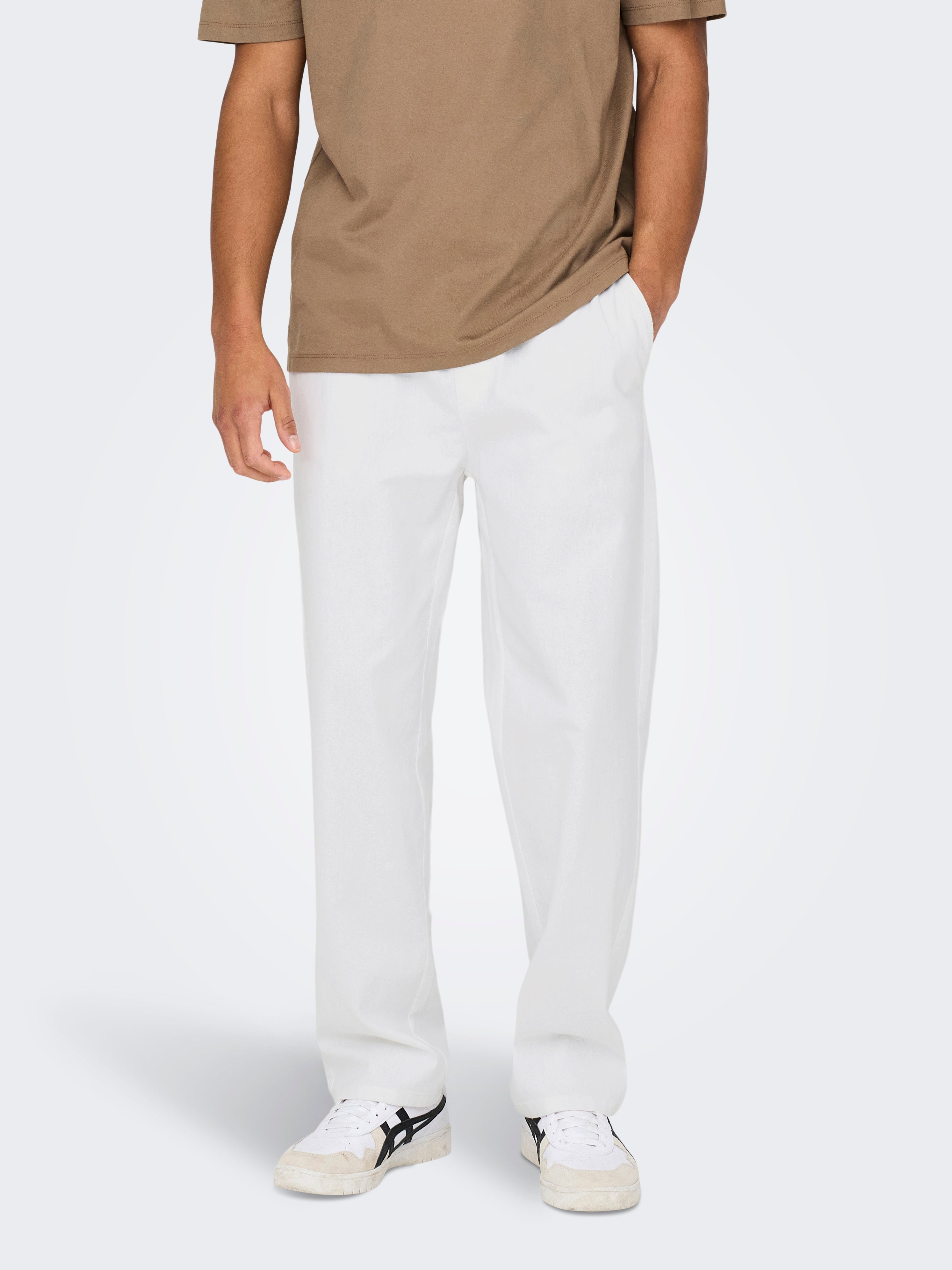 Only & Sons Pantaloncini In Jeans Uomo, Modello ONFIVE Baggy, Vestibilità Ampia, Lavaggio Acid Wash, Chiusura Con Zip