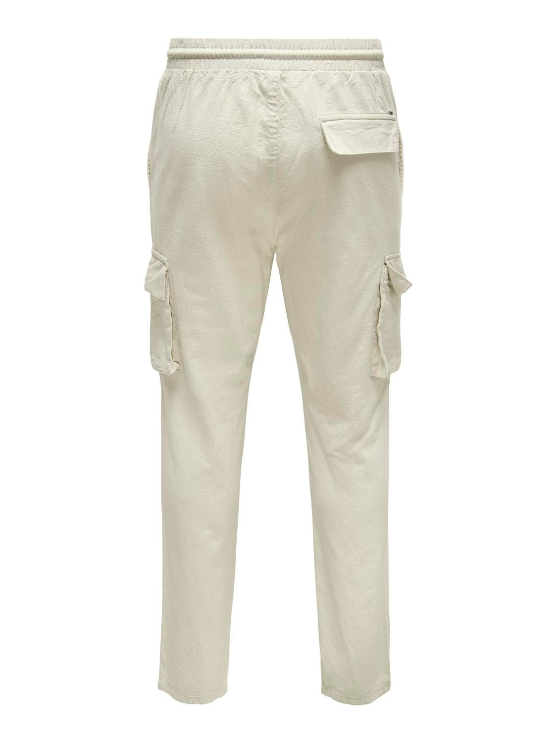 ONLY & SONS Pantalons Tapered Fit -Silver Lining - 22028268