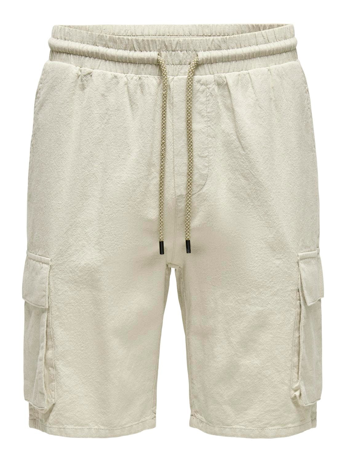 ONLY & SONS Loose fit Cargoshorts -Silver Lining - 22028269