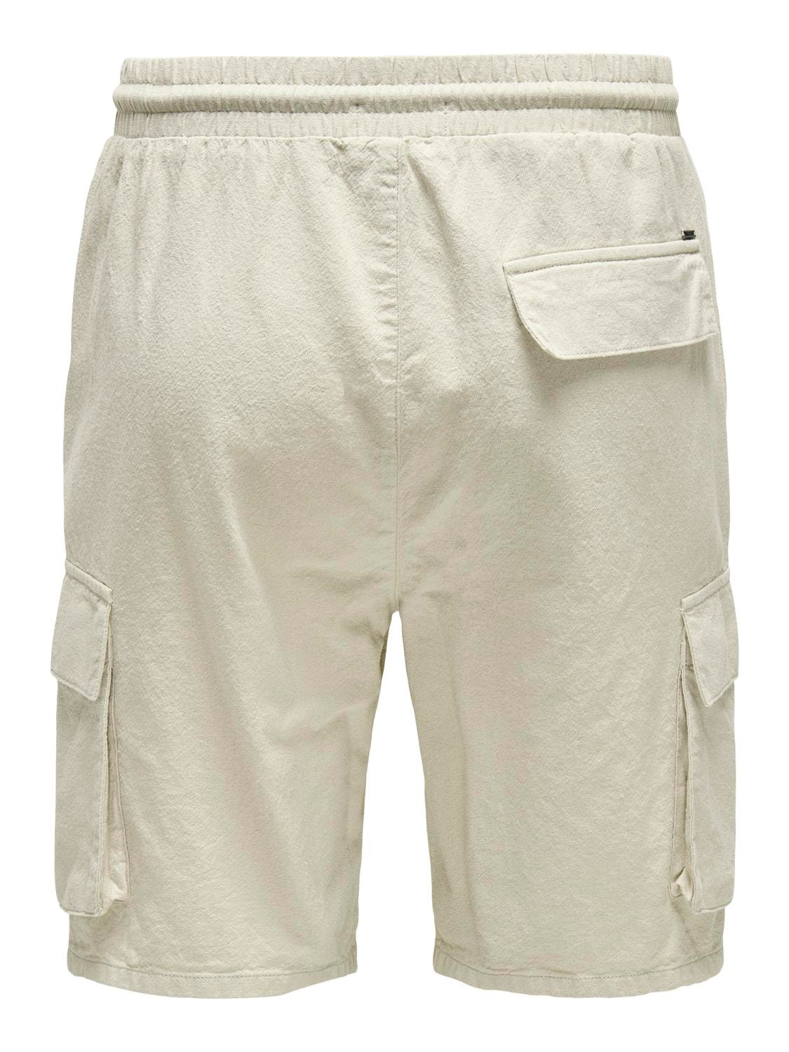 ONLY & SONS Shorts estilo cargo Corte loose -Silver Lining - 22028269