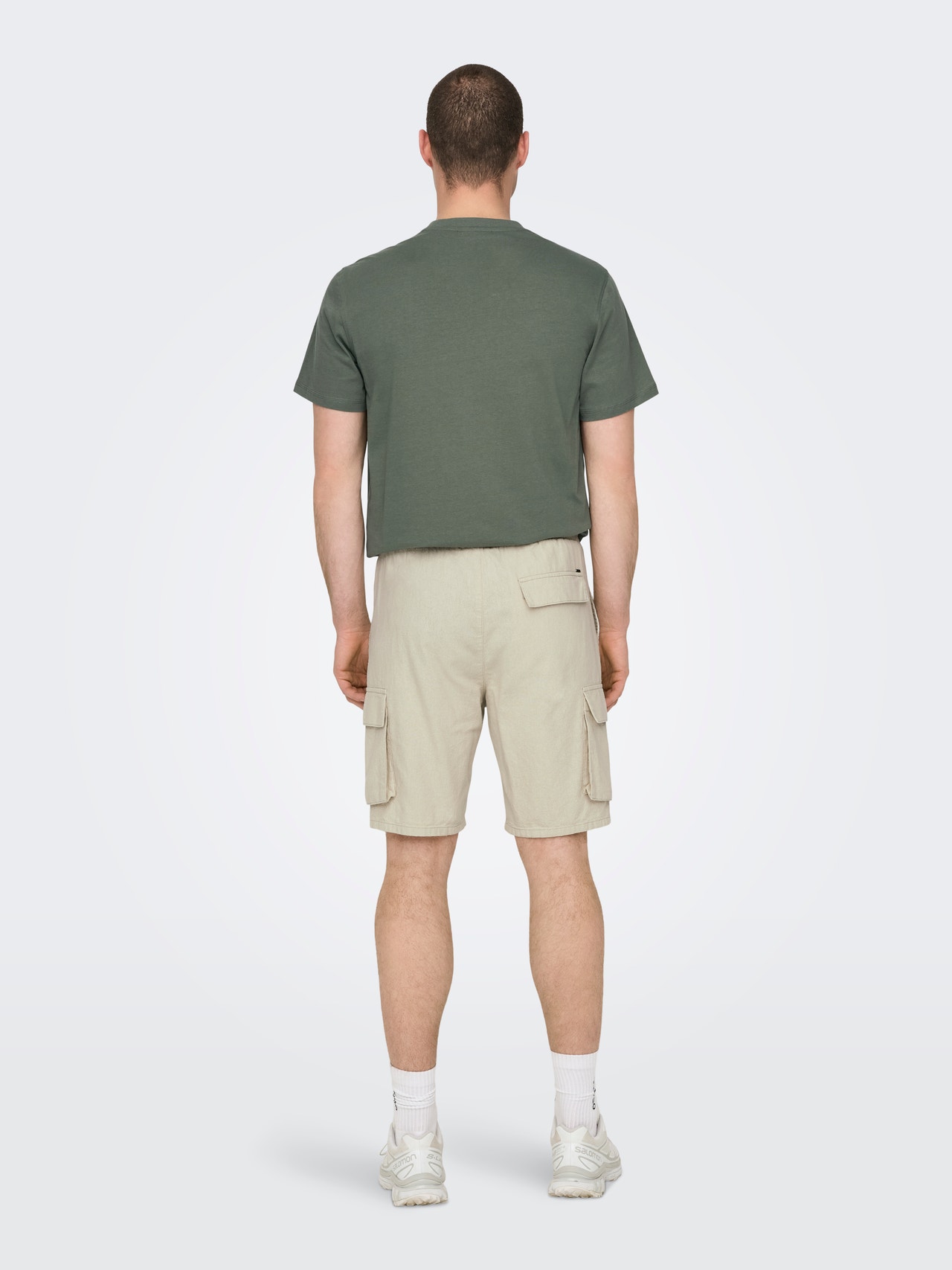ONLY & SONS Lös passform Cargoshorts -Silver Lining - 22028269