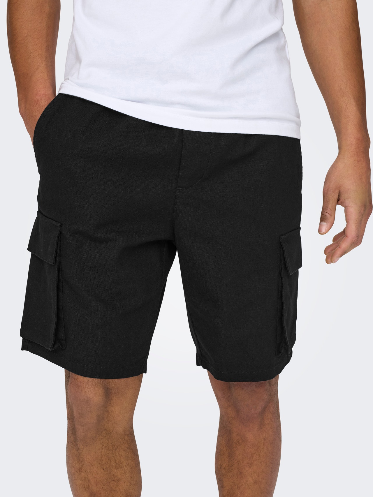 ONLY & SONS Bermuda cargo Loose Fit -Black - 22028269