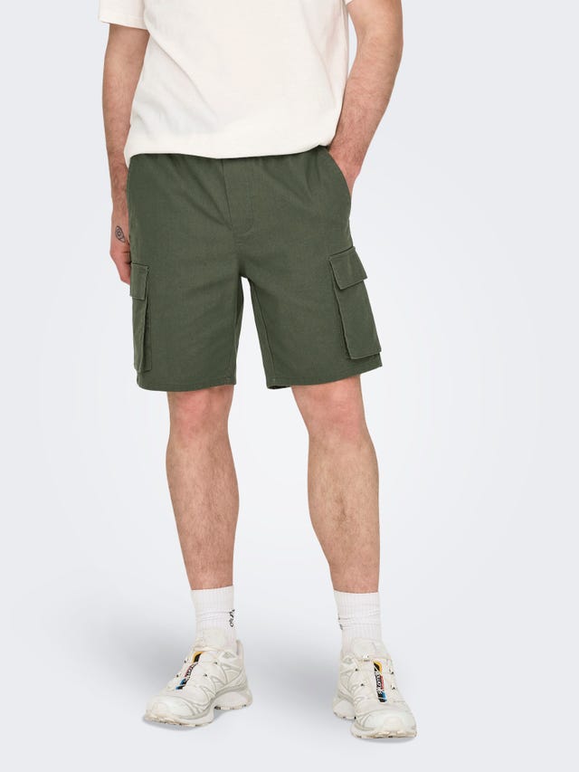 ONLY & SONS Lös passform Cargoshorts - 22028269