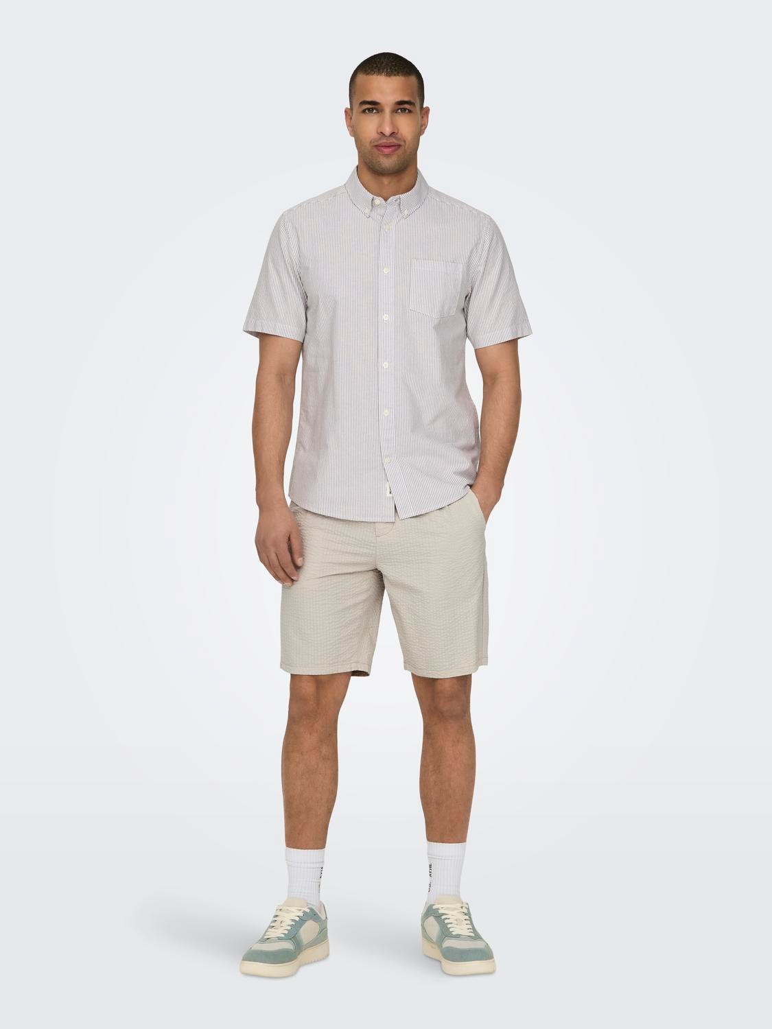 ONLY & SONS Normal passform Shorts -Silver Lining - 22028301