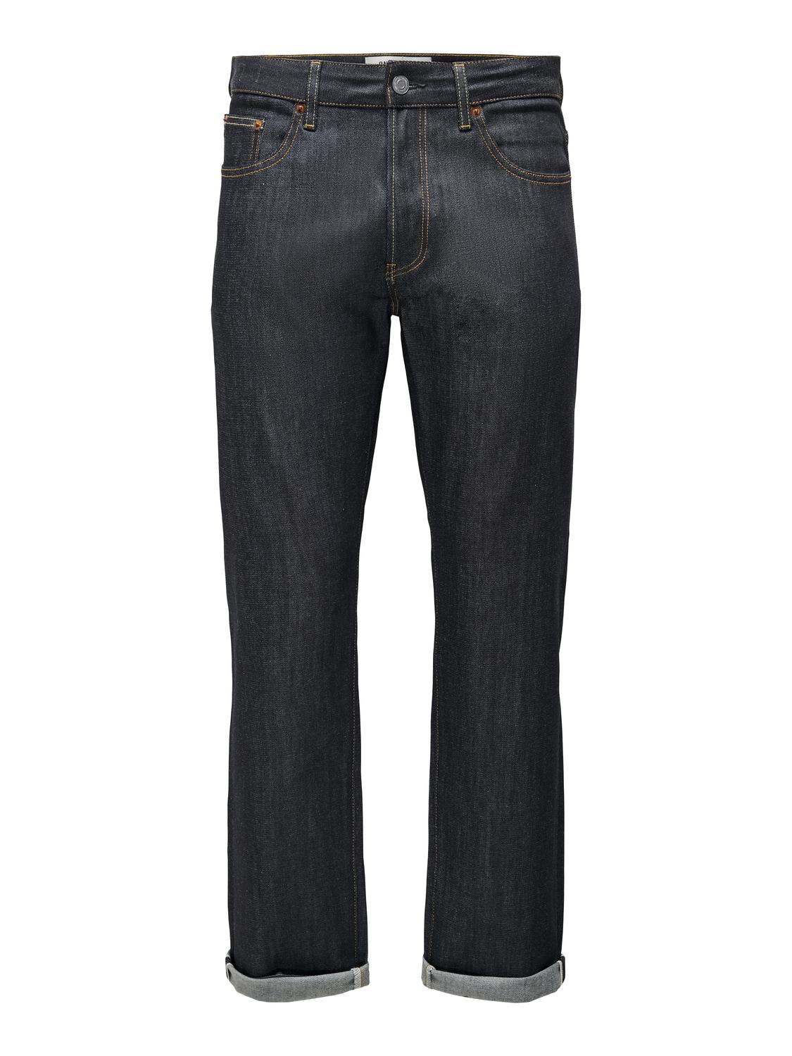 ONLY & SONS Jeans Straight Fit Taille moyenne -Dark Blue Denim - 22028314