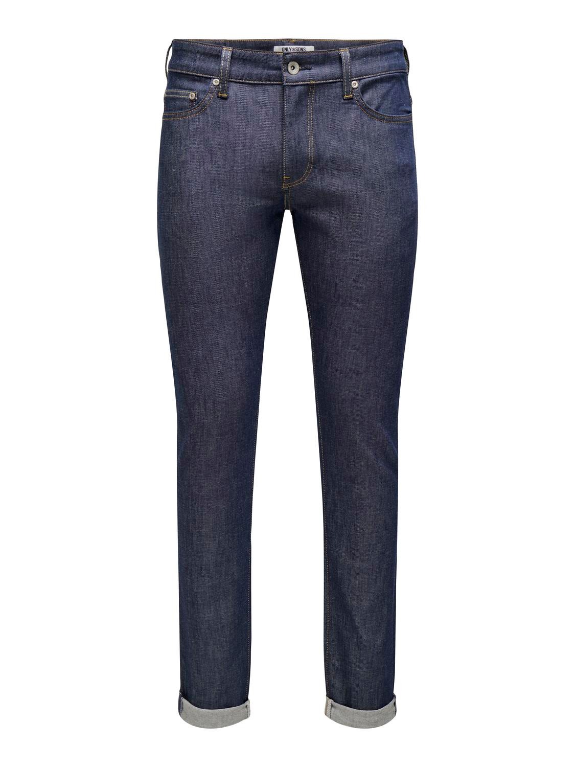 ONLY & SONS Slim Fit Niedrige Taille Jeans -Blue Denim - 22028319