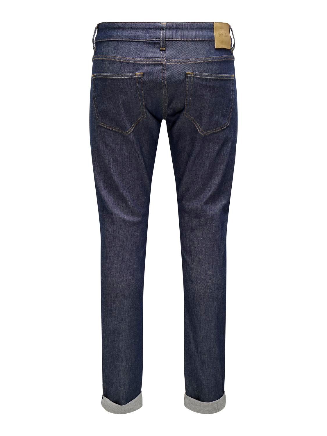 ONLY & SONS Slim Fit Låg midja Jeans -Blue Denim - 22028319