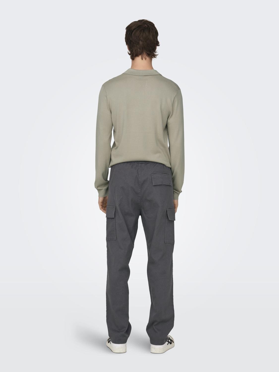 ONLY & SONS Loose fit Bukser -Grey Pinstripe - 22028328