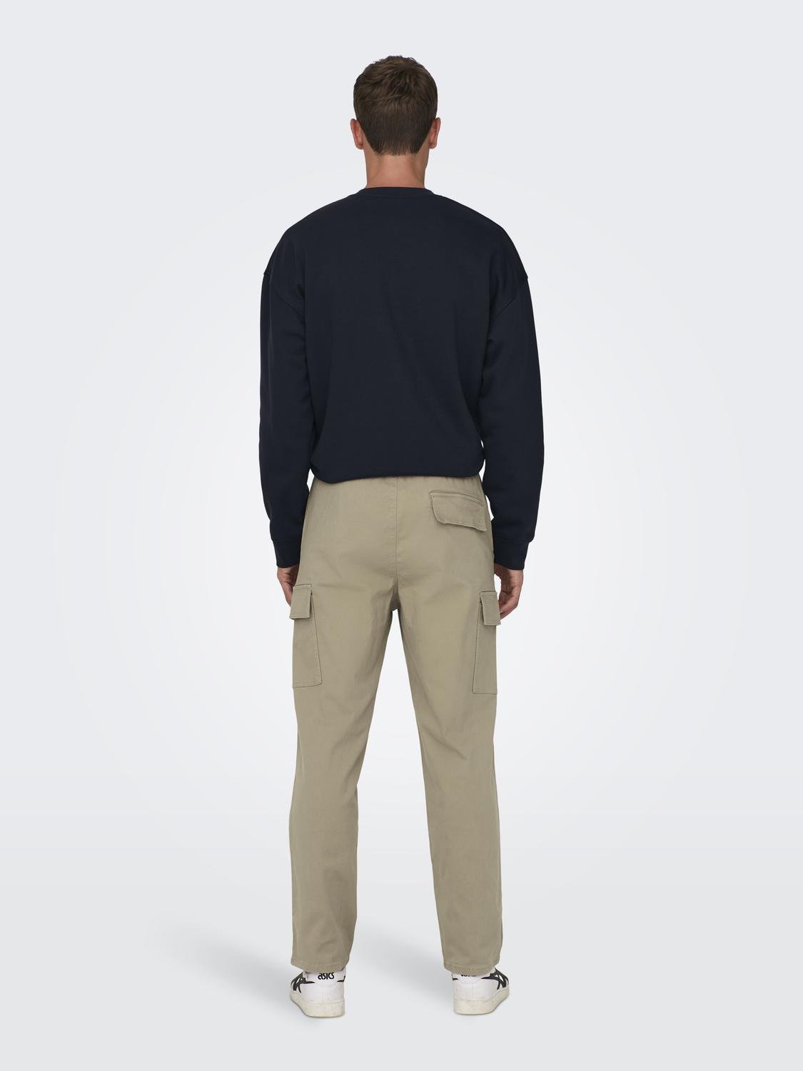 ONLY & SONS Loose Fit Trousers -Chinchilla - 22028328