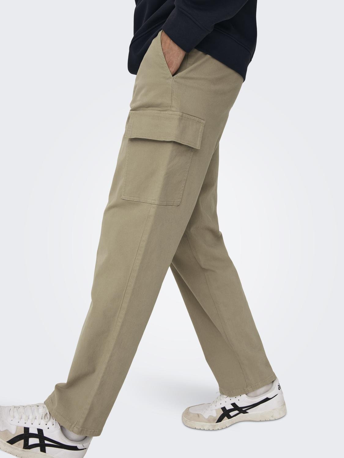 ONLY & SONS Loose Fit Trousers -Chinchilla - 22028328
