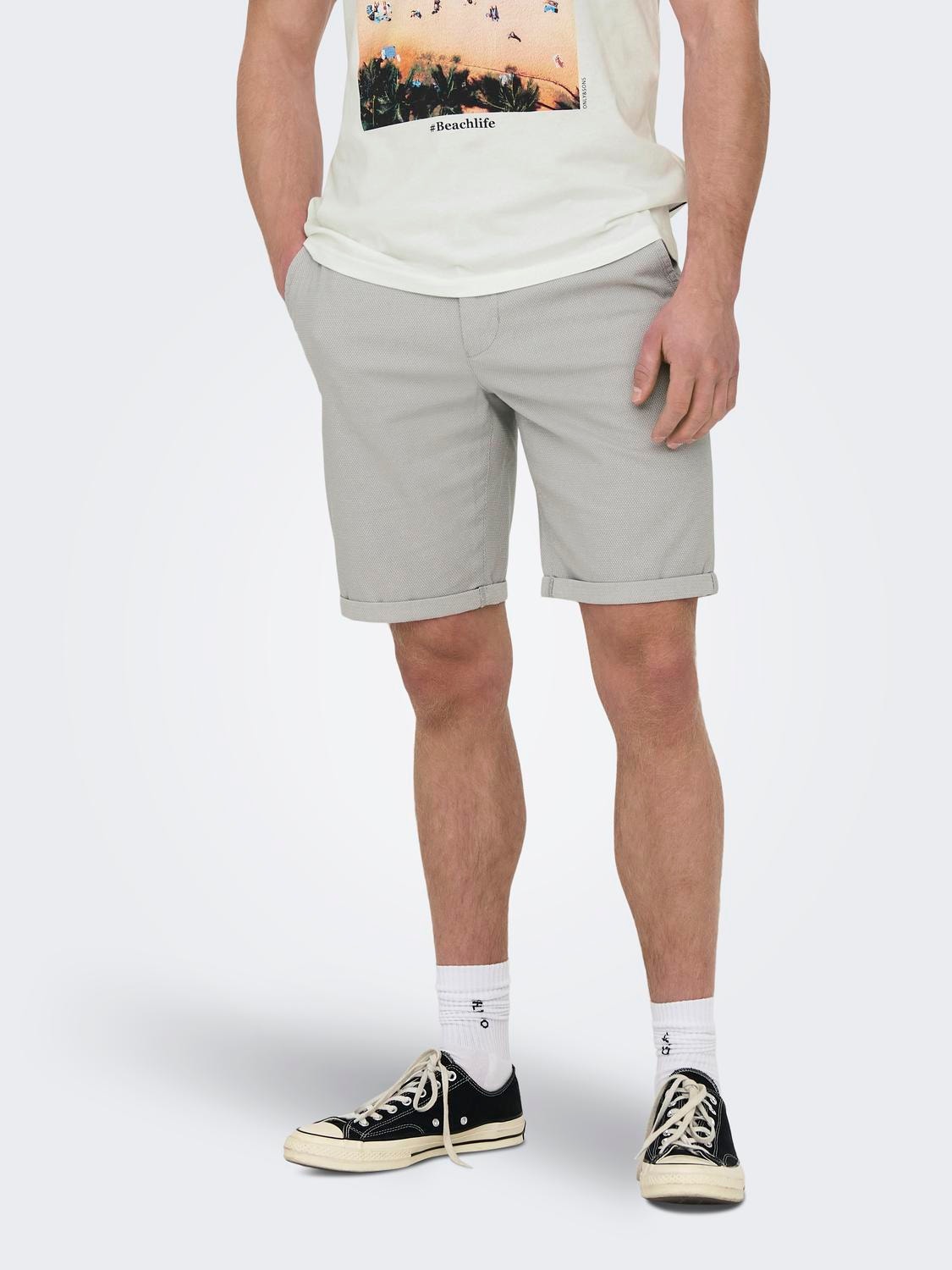 ONLY & SONS Shorts with roll up -Limestone - 22028336