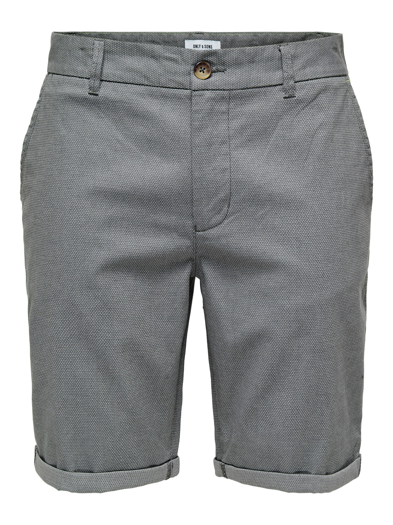ONLY & SONS Shorts med opsmøg -Grey Pinstripe - 22028336