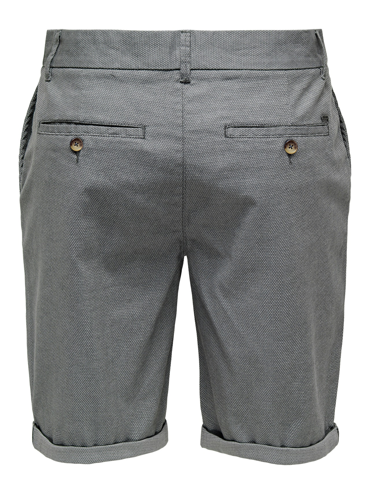ONLY & SONS Shorts med opsmøg -Grey Pinstripe - 22028336