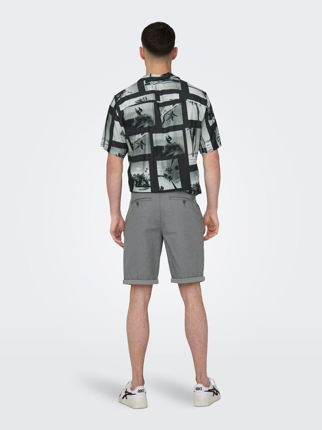 ONLY & SONS Normal passform Shorts -Grey Pinstripe - 22028336