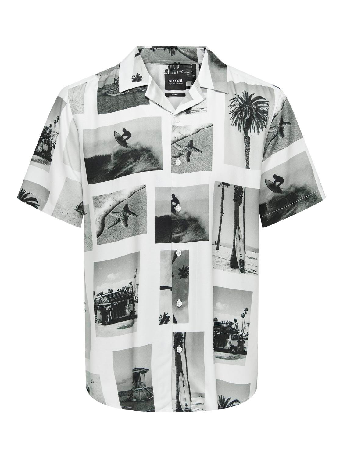 ONLY & SONS Shirt with short sleeves -Bright White - 22028347