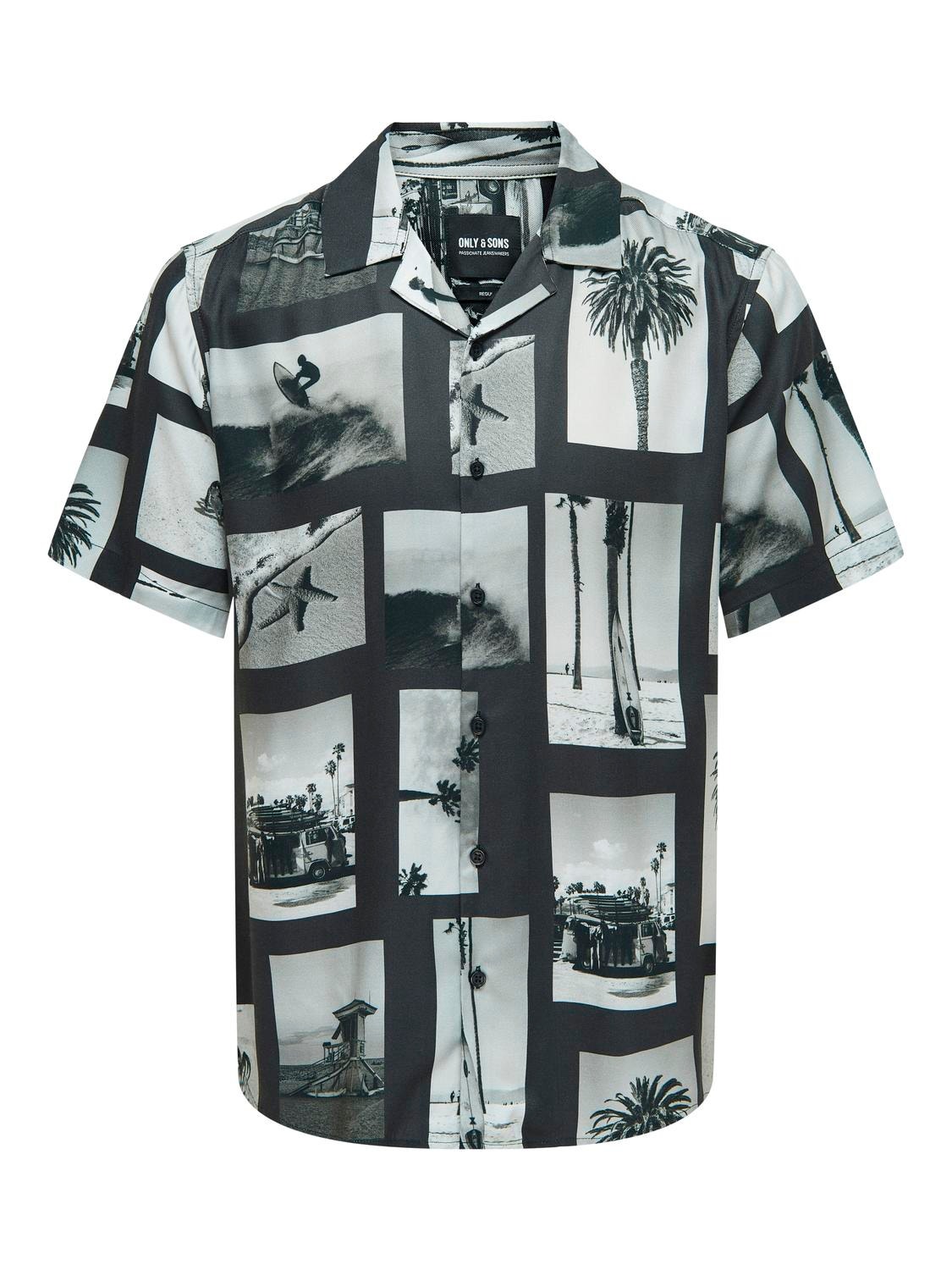 ONLY & SONS Shirt with short sleeves -Black - 22028347