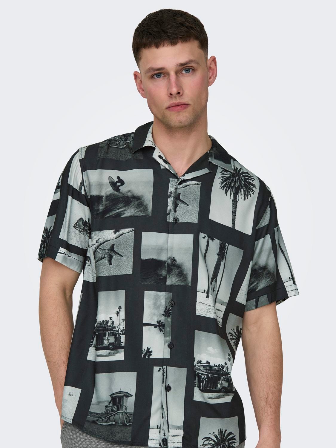 ONLY & SONS Regular fit Overhemd kraag Overhemd -Black - 22028347