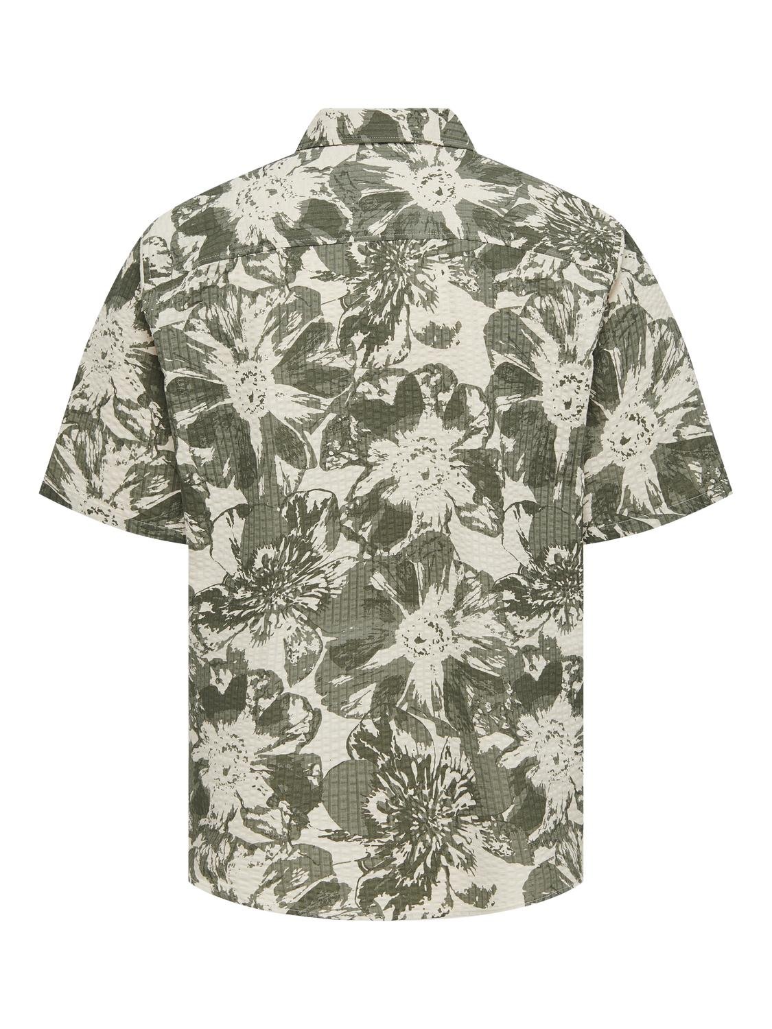 ONLY & SONS Short sleeved shirt with pattern -Silver Lining - 22028356