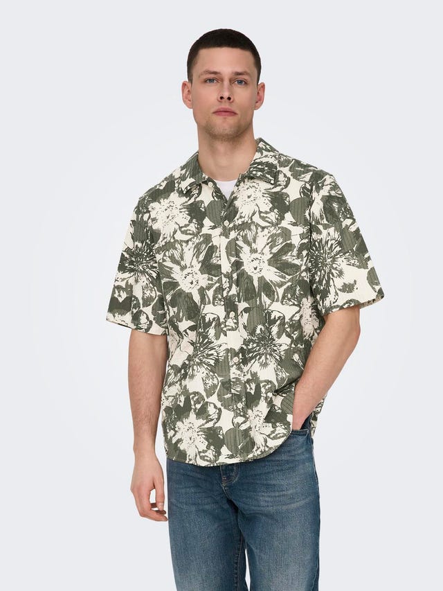 ONLY & SONS Short sleeved shirt with pattern - 22028356