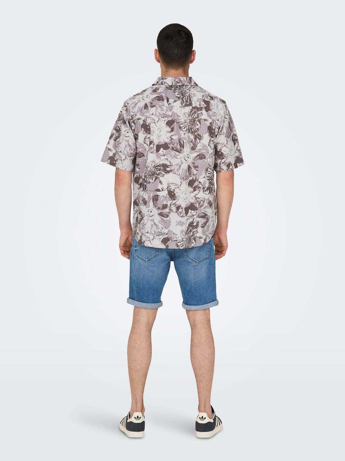 ONLY & SONS Relaxed fit Overhemd kraag Overhemd -Raindrops - 22028356