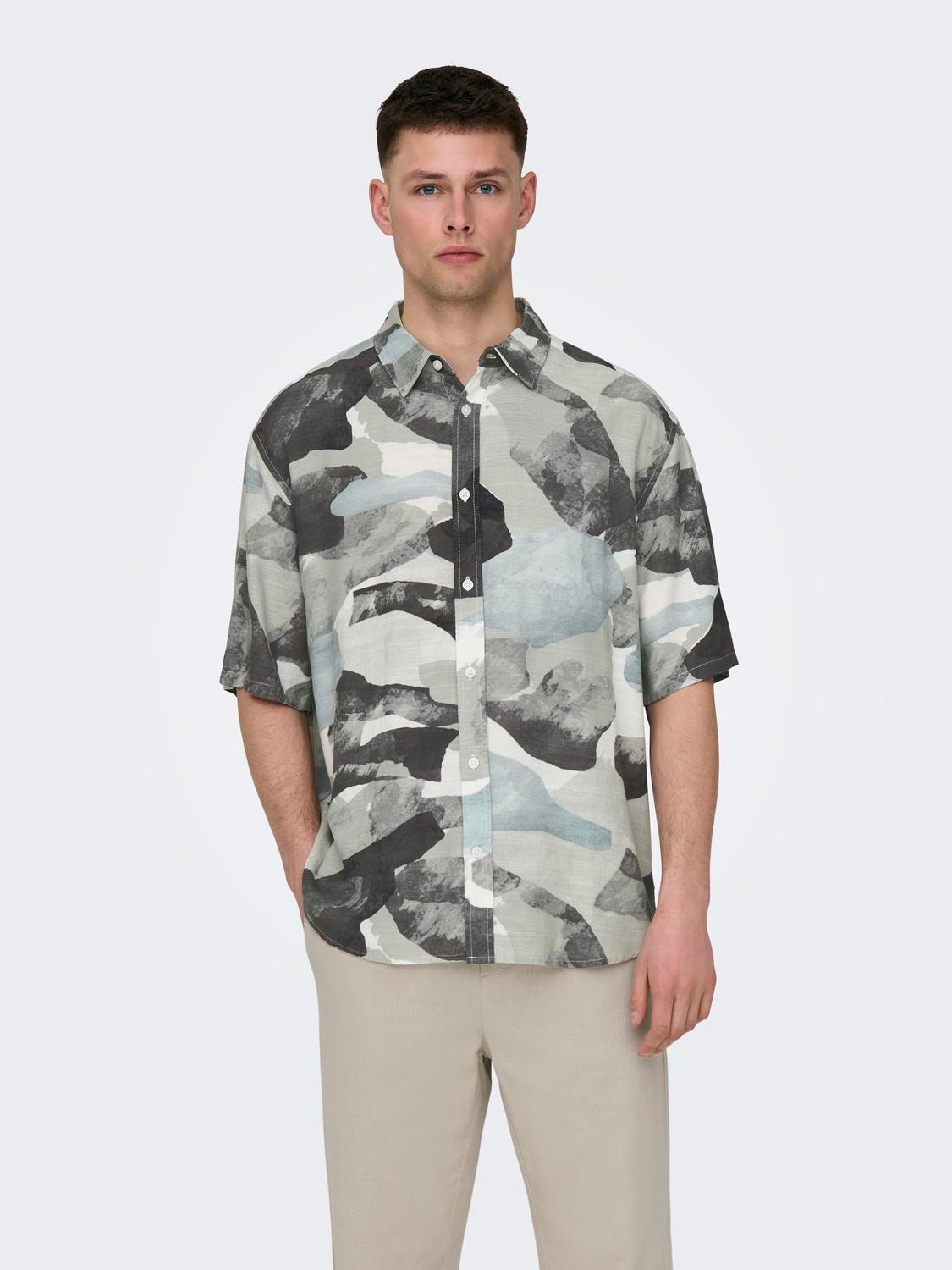 ONLY & SONS Camisas Corte relaxed Cuello de camisa -Surf Spray - 22028390
