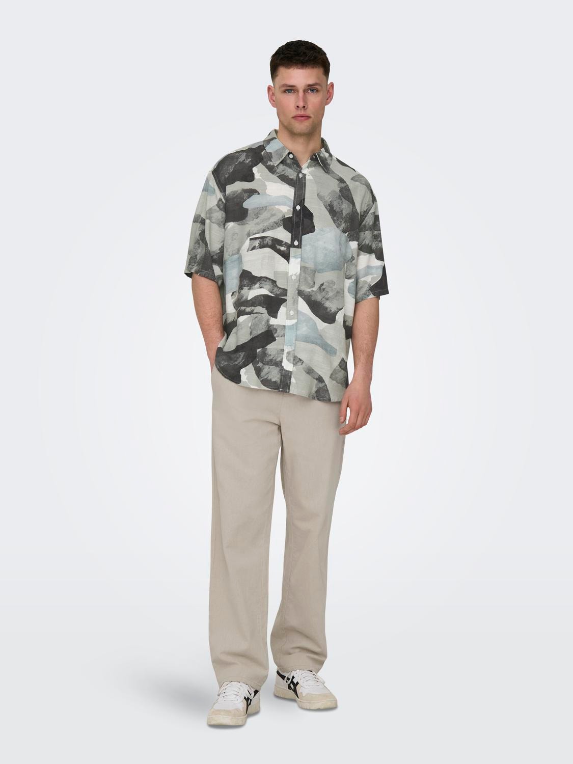 ONLY & SONS Relaxed Fit Shirt collar Shirt -Surf Spray - 22028390