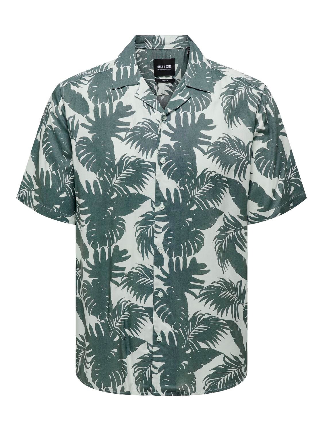 ONLY & SONS Kortærmet skjorte med mønster -Surf Spray - 22028400