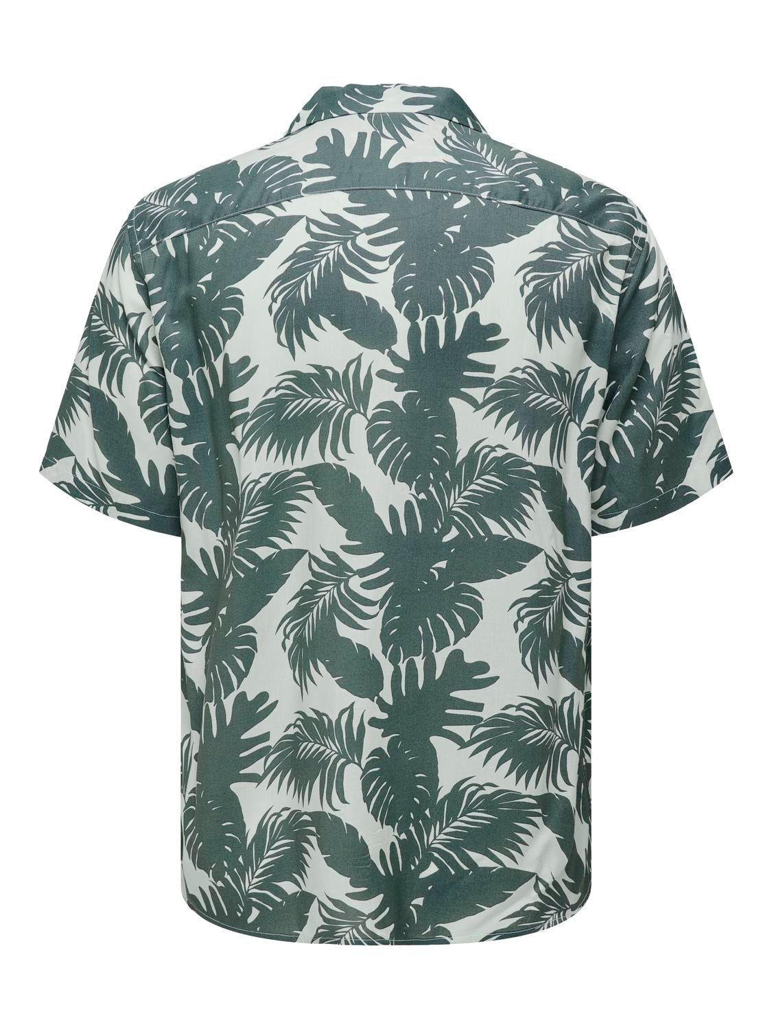 ONLY & SONS Regular Fit Resort collar Shirt -Surf Spray - 22028400