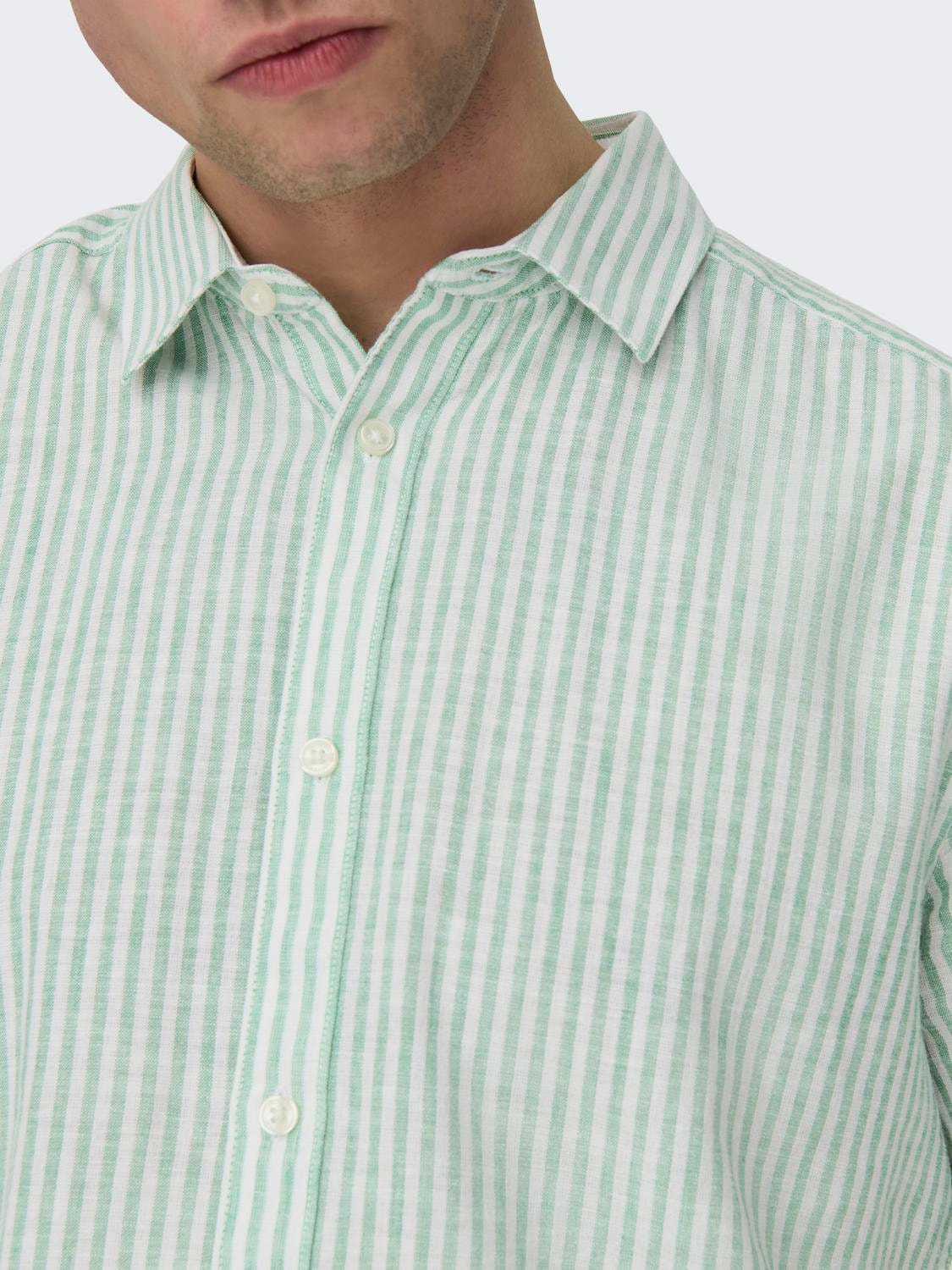 ONLY & SONS Slim Fit Shirt collar Shirt -Greenbriar - 22028416