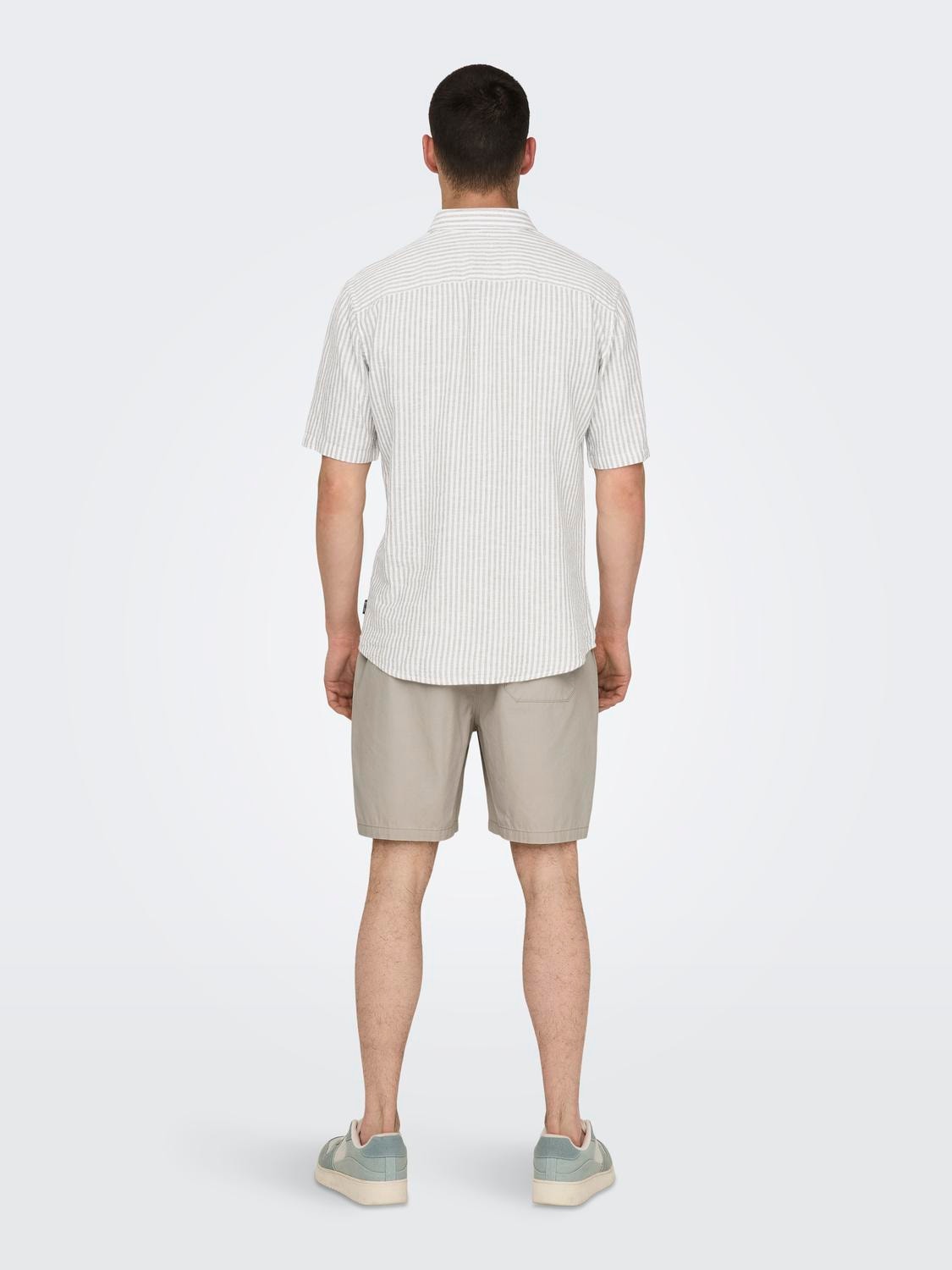 ONLY & SONS Skjorte med korte ærmer -Chinchilla - 22028416