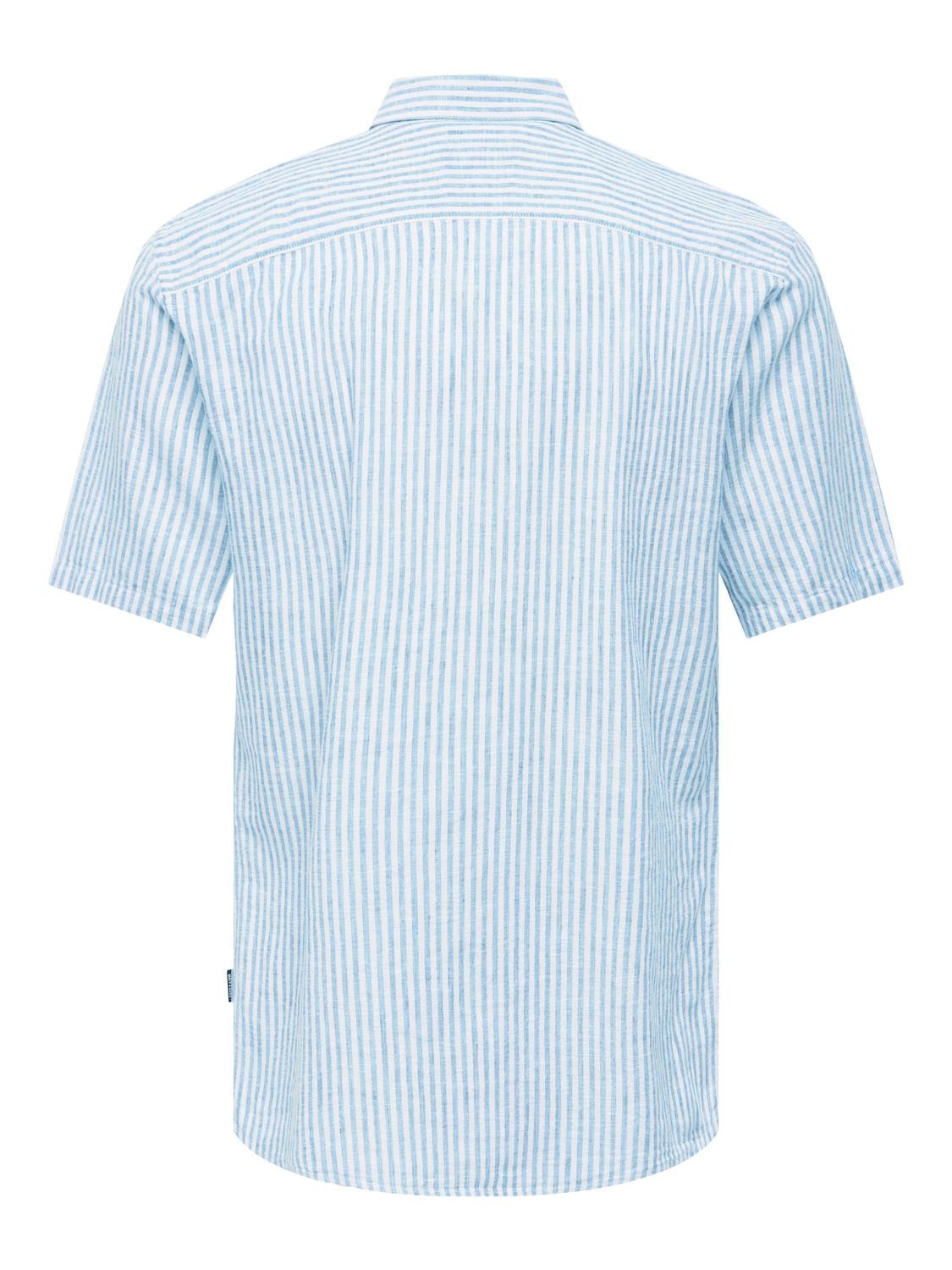 ONLY & SONS Chemises Slim Fit Col chemise -Cashmere Blue - 22028416