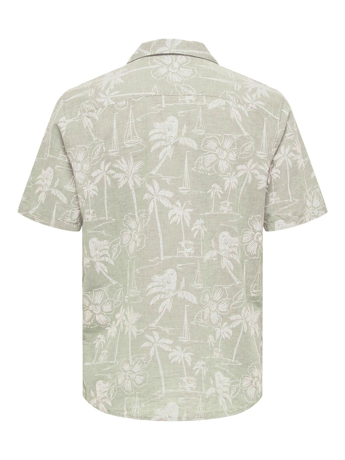 ONLY & SONS Shirt with short sleeves -Chinchilla - 22028423