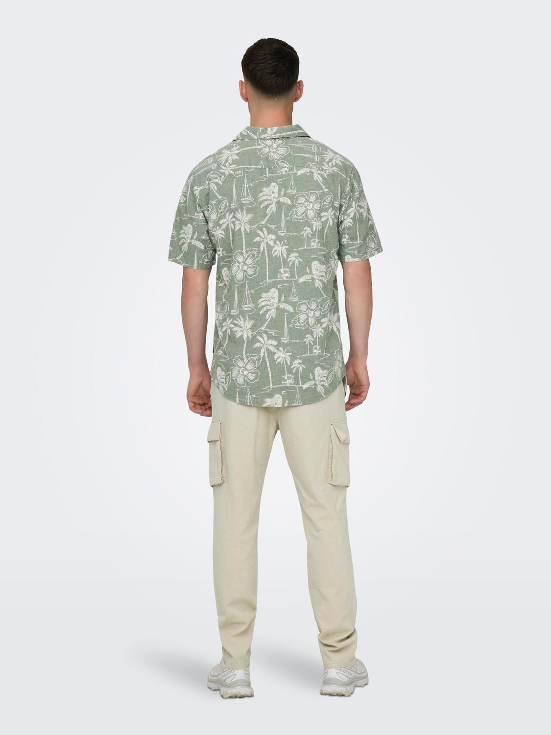 ONLY & SONS Shirt with short sleeves -Swamp - 22028423