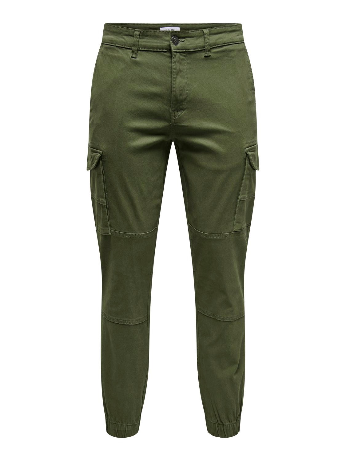 ONLY & SONS Tapered fit Broeken -Olive Night - 22028434