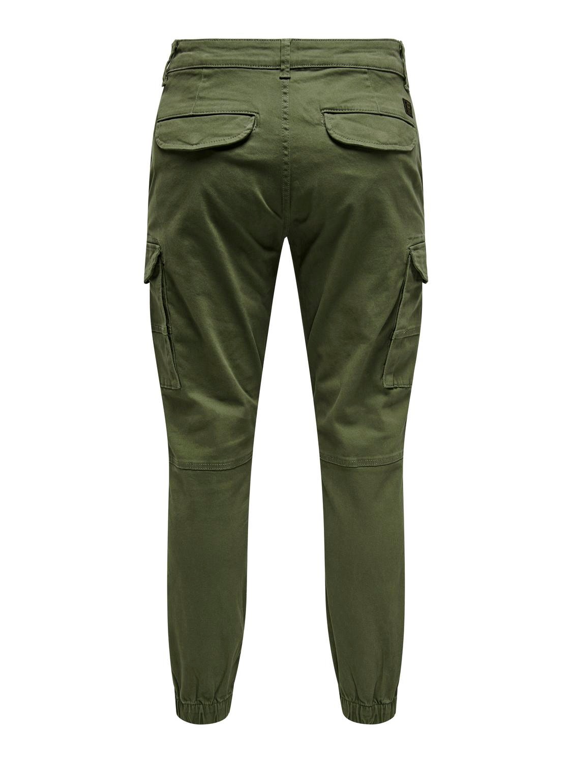 ONLY & SONS Classic cargo trousers -Olive Night - 22028434