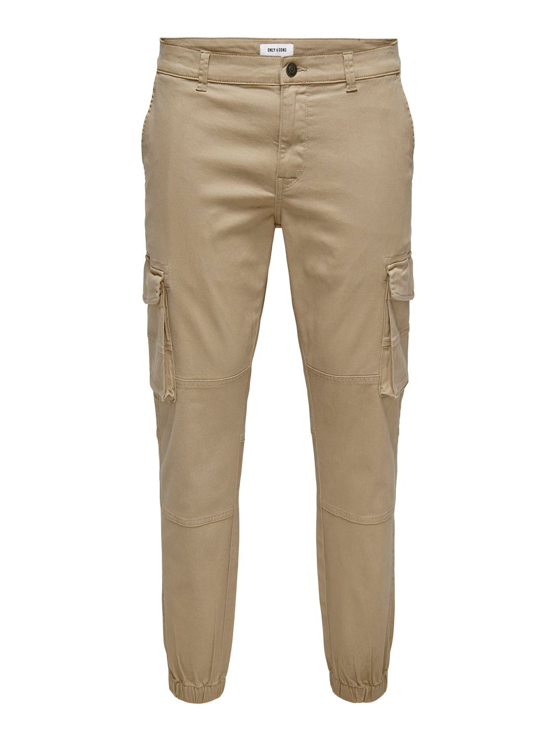 ONLY & SONS Pantalons Tapered Fit -Chinchilla - 22028434