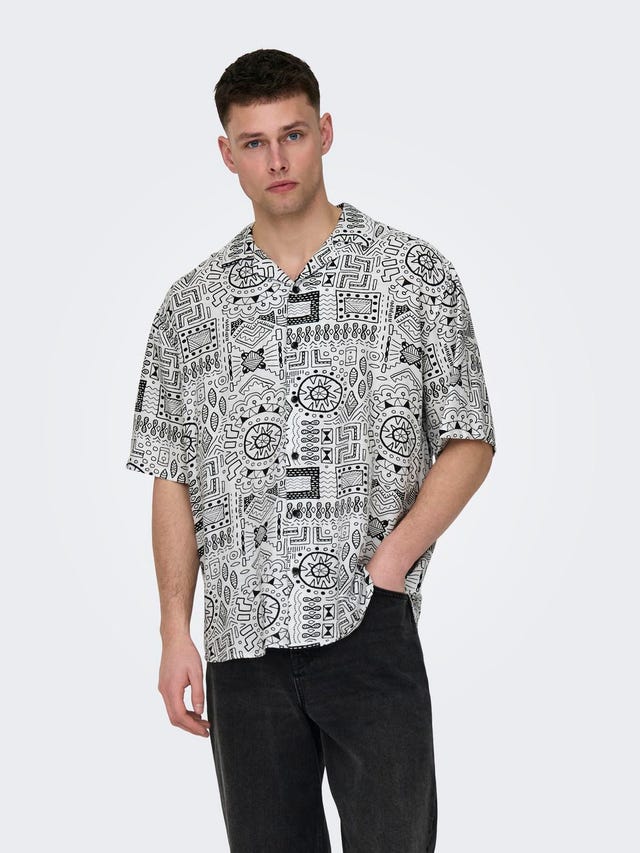 ONLY & SONS Short sleeved shirt with pattern - 22028514
