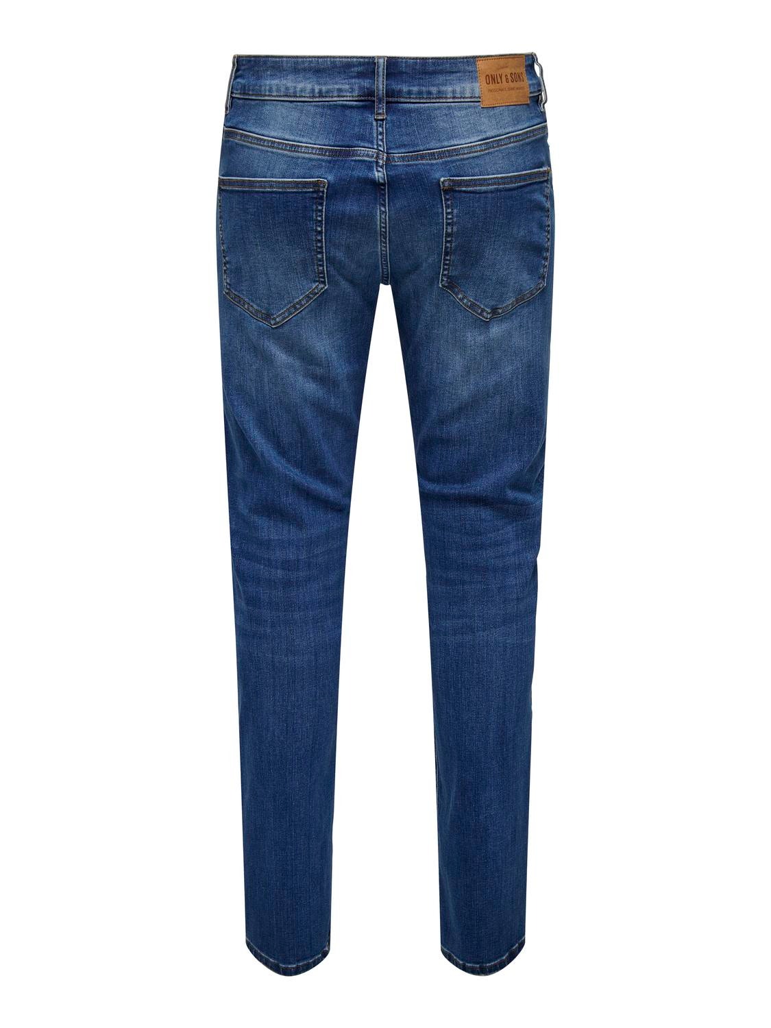ONLY & SONS Slim fit Mid rise Jeans -Medium Blue Denim - 22028519