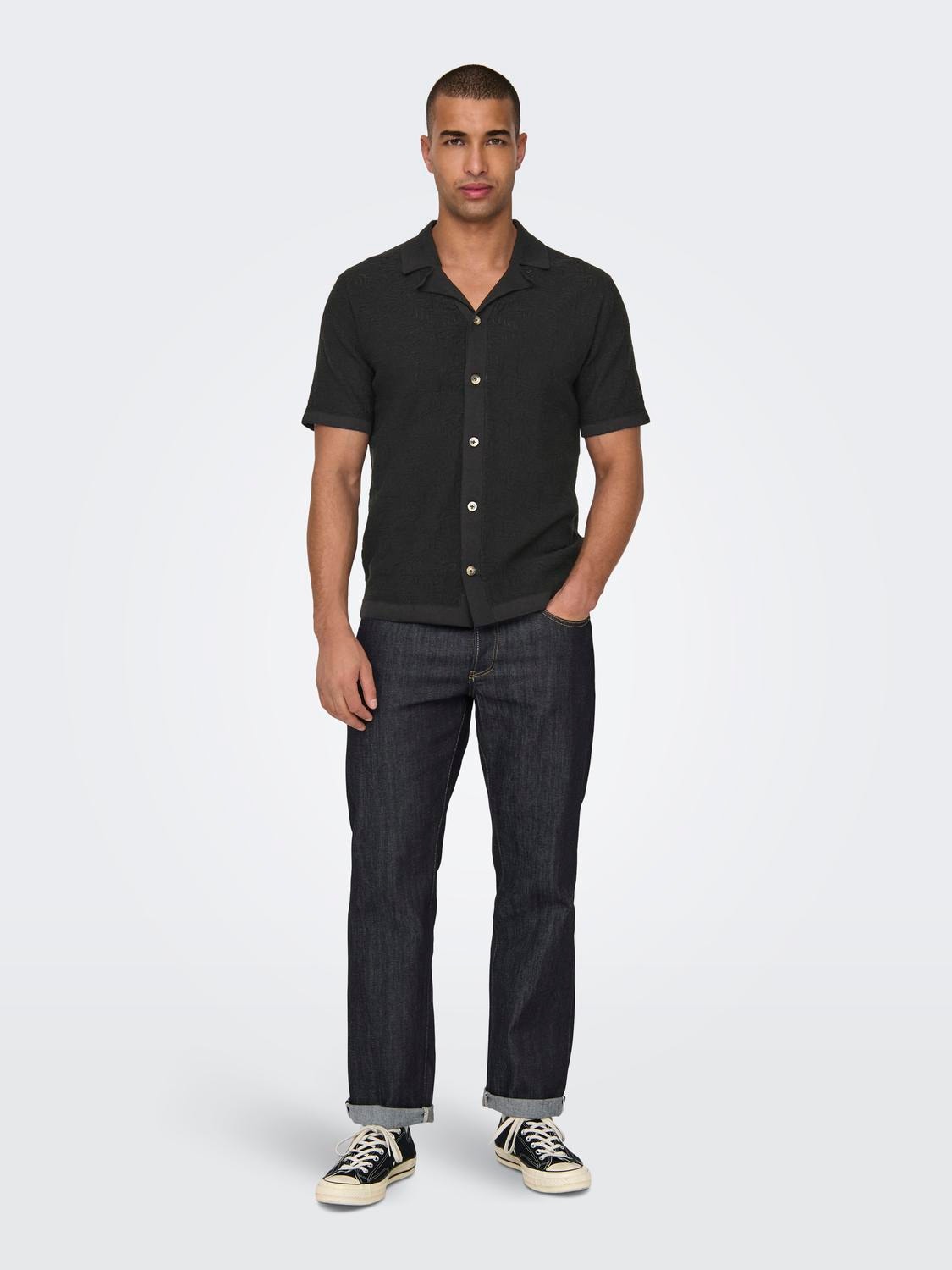 ONLY & SONS Short sleeved shirt -Black - 22028578