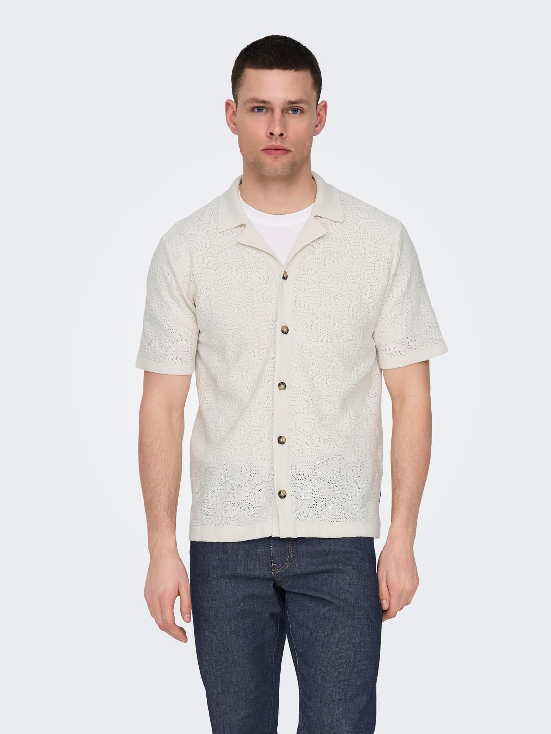 ONLY & SONS Short sleeved shirt -Antique White - 22028578