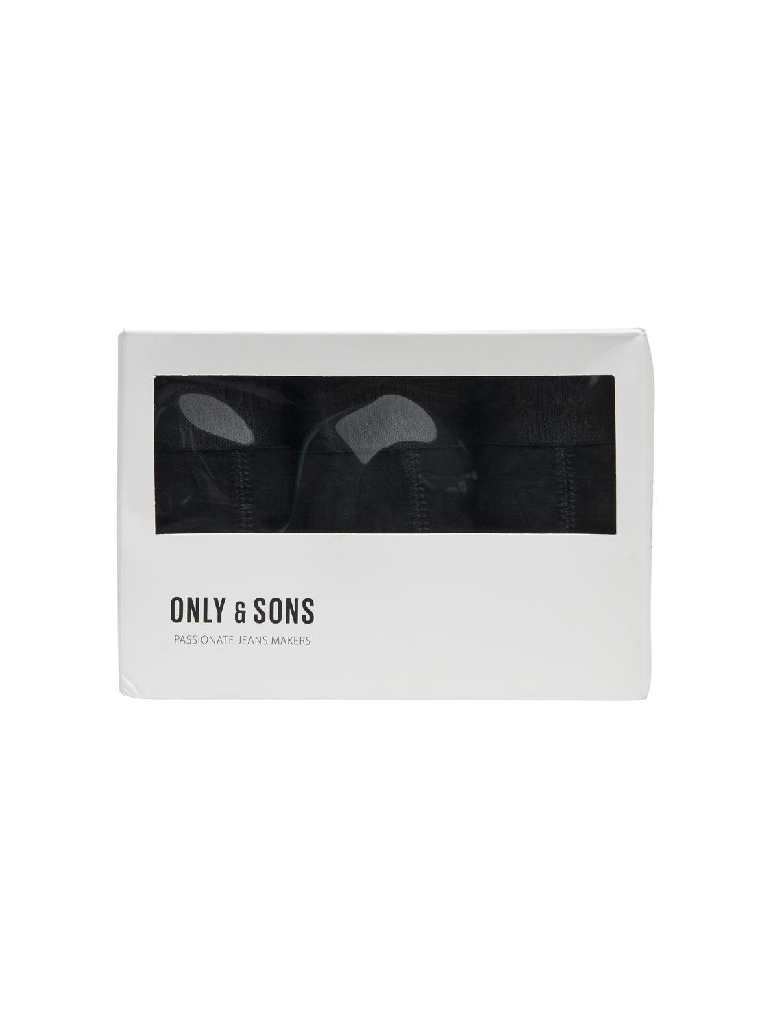 ONLY & SONS 3-pack trunks -Black - 22028589