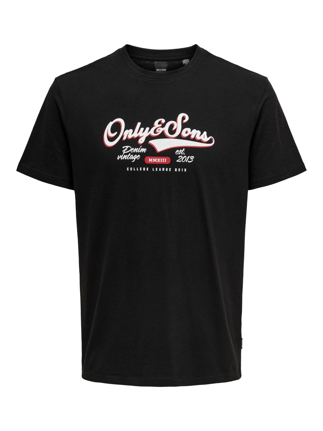 ONLY & SONS Camisetas Corte regular Cuello redondo -Black - 22028593