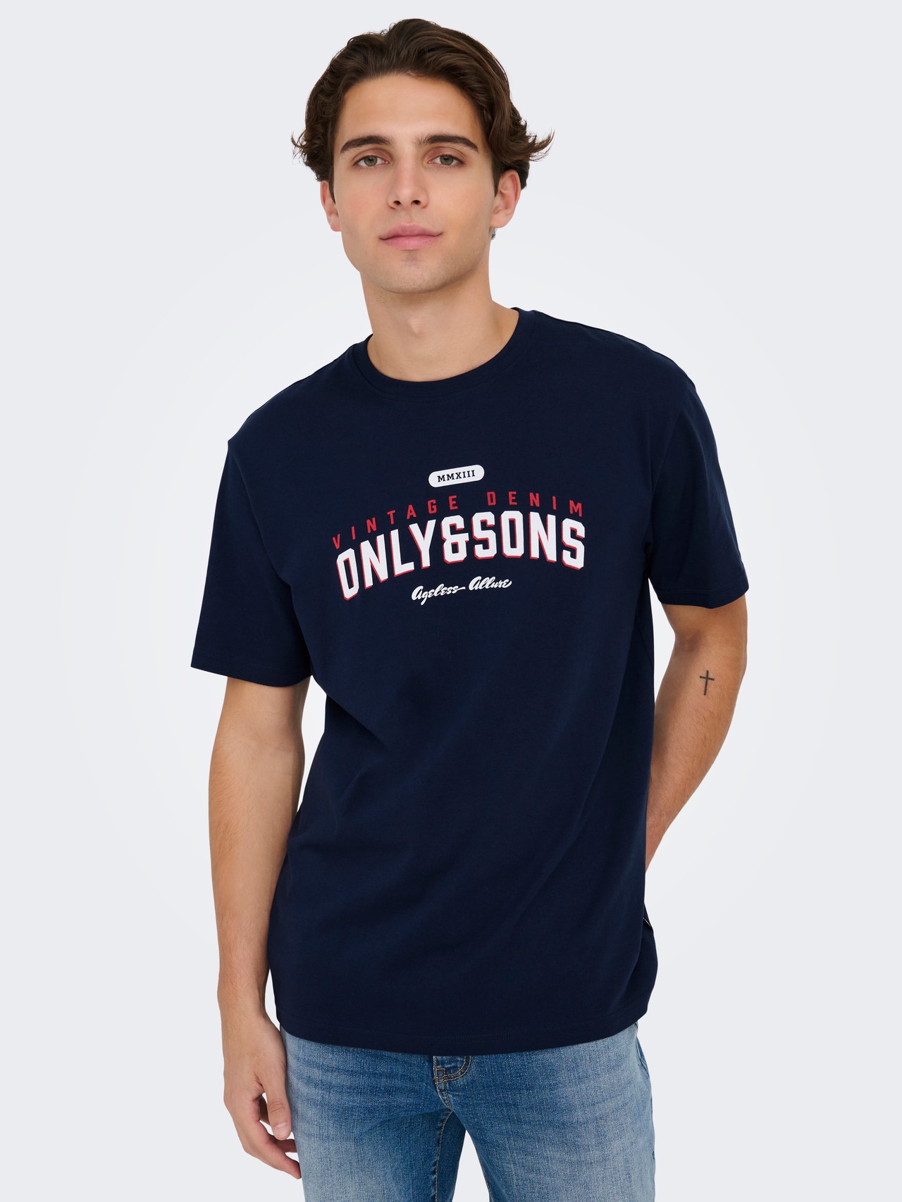 ONLY & SONS Regular fit O-hals T-shirts -Navy Blazer - 22028593