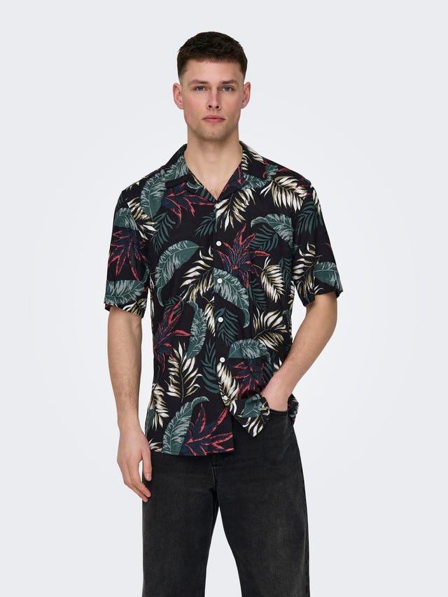 ONLY & SONS Regular fit Resort kraag Overhemd - 22028616