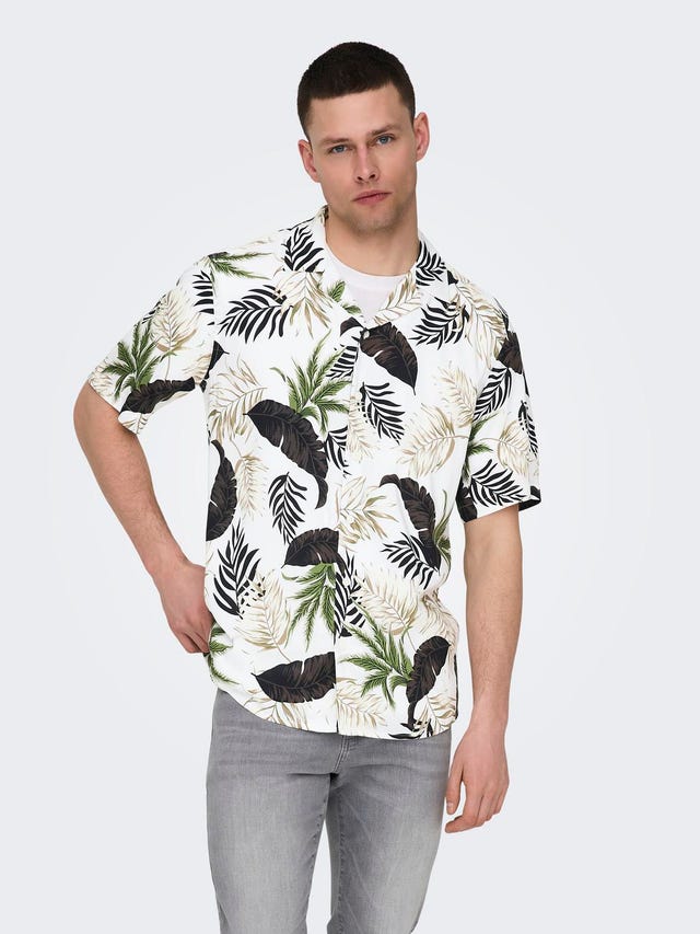 ONLY & SONS Regular fit Resort kraag Overhemd - 22028616